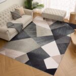 HOMFINE Washable Area Rug - Geometry Style Modern Rugs for Living Room, Bedroom,... - Image 3