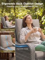 3-Piece Patio Furniture Set, Outdoor Swivel Rocking Chairs with 4" Thick Cushion... - Image 4