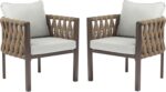 Christopher Knight Home Lena Patio Club Chairs Set of 2, Metal Accent Chairs, Ro... - Image 4