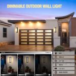 Sytmhoe 16in Exterior Wall Lights, 2packs Outdoor LED Dimmable Modern Porch & Pa... - Image 3