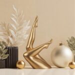 Golden Legs Sculpture Statue Elegant Resin Home Decor Legs Statues Abstract Art ... - Image 3