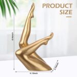 Golden Legs Sculpture Statue Elegant Resin Home Decor Legs Statues Abstract Art ... - Image 4