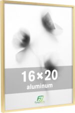 FrameWorks 16x20 Brushed Aluminum Poster Frames – Modern Brushed Metal Design w/... - Image 3