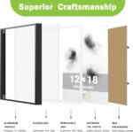 FrameWorks 16x20 Brushed Aluminum Poster Frames – Modern Brushed Metal Design w/... - Image 4