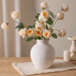 Ceramic Flower Vase Home Decor, 7.4 in Farmhouse Table Vases Rustic Vintage Livi... - Image 5