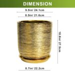 Ceramic Flower Pot for Indoor Plants - 10 Inch Plant Pot with Drainage Hole and ... - Image 4