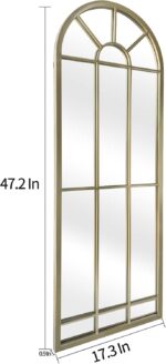 HQiJun Wall Mirror Window Decorative Mirrors Arched Farmhouse for Living Room Be... - Image 3