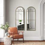 HQiJun Wall Mirror Window Decorative Mirrors Arched Farmhouse for Living Room Be... - Image 4