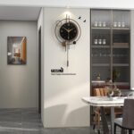 FLEBLE Modern Wall Clock Decorative Wall Clocks with Pendulum Silent Non Ticking... - Image 3