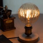 G40 LED Edison Bulb, Pumpkin Shape, Amber Hand-Blown Hard Glass, 4W 110-130V, E2... - Image 9