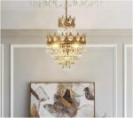 Modern Luxury LED Chandelier French Vintage Crystal Pendant Lamps for Living Din... - Image 3