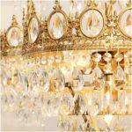 Modern Luxury LED Chandelier French Vintage Crystal Pendant Lamps for Living Din... - Image 5
