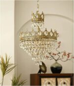 Modern Luxury LED Chandelier French Vintage Crystal Pendant Lamps for Living Din... - Image 7