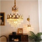 Modern Luxury LED Chandelier French Vintage Crystal Pendant Lamps for Living Din... - Image 8