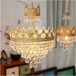 Modern Luxury LED Chandelier French Vintage Crystal Pendant Lamps for Living Din... - Image 9