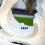 XBrand 25" H Outdoor Garden Water Fountain, Stone-Look Modern Sculptural Freesta... - Image 4
