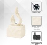 XBrand 25" H Outdoor Garden Water Fountain, Stone-Look Modern Sculptural Freesta... - Image 9