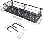 Hanging Railing Planter with Hooks, Iron Hanging Planter Holder, Balcony Plant H... - Image 4