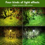Solar Pathway Lights Outdoor Waterproof, 4 Pack 200 Lumens Super Bright Solar Ga... - Image 5