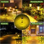Solar Pathway Lights Outdoor Waterproof, 4 Pack 200 Lumens Super Bright Solar Ga... - Image 9
