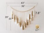 Decocove Large Macrame Wall Hanging with Wood Beads - Bohemian Wall Decor for Be... - Image 7