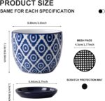 Ceramic Succulent Planter Pots - 3.5 Inch Small Flower Pot with Drainage Holes a... - Image 5