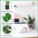 One 5 Foot Artificial Silk Bird of Paradise Palm Tree Potted Plant by Bagari - Image 3