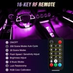 Nilight 72 LED USB Interior Strip Lights Dream Color RGB-IC 12V DC with App RF R... - Image 4