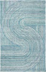 SAFAVIEH South Hampton Collection 4' x 6' Blue SHA301M Handmade Abstract Wool Ar... - Image 4