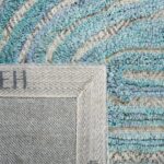 SAFAVIEH South Hampton Collection 4' x 6' Blue SHA301M Handmade Abstract Wool Ar... - Image 5