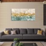 DZL Art A74675 Gold Abstract Canvas - Modern Contemporary Wall Art Decor Living ... - Image 6