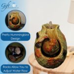 Gift Essentials Hummingbird Tabletop Ceramic Water Fountain - Relaxing, Bubbling... - Image 3