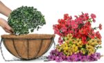 2 Set Artificial Flowers for Outdoors with Hanging Basket 24 Pcs Fake Silk Flowe... - Image 6