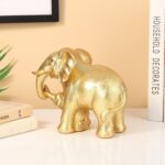 Elephant Statue Decor Brings Good Luck Mom Gifts Elephants Figurine Gold Decor f... - Image 8