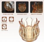 uxcell Glass Tea Light Candle Holder, Tulip Crystal Glass Votive Candle Holder f... - Image 4