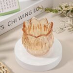 uxcell Glass Tea Light Candle Holder, Tulip Crystal Glass Votive Candle Holder f... - Image 6