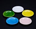 Mini Ceramic Dish for Craft 10 Mix Color Smooth Ceramic Plate Dish Garden Displa... - Image 4