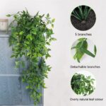 Artificial Hanging Plants, 2pcs artificial plants indoors in pots, Greenery Fake... - Image 3