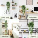 Artificial Hanging Plants, 2pcs artificial plants indoors in pots, Greenery Fake... - Image 5