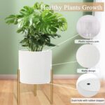ARNIS Modern Planter Pots, Large Planters with Stand, Set of 2 Metal Planters fo... - Image 5
