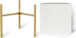 ARNIS Modern Planter Pots, Large Planters with Stand, Set of 2 Metal Planters fo... - Image 9