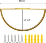 Floating Shelves Wall Mounted Wall Decor Iron Glass Hanging Shelf Home Decor Set... - Image 4