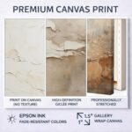 Oversized Abstract Canvas Black Framed Wall Decor - Large Beige Elegant Wall Art... - Image 4