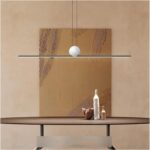 Minimalist Copper Light, Luxury Long Strip Lamp for Restaurant, Nordic Modern De... - Image 5