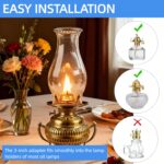 Oil Lamp Chimney Replacement – Clear Wave Glass Hurricane Shade for Kerosene Lam... - Image 3