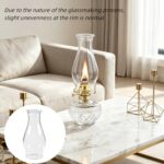Oil Lamp Chimney Replacement – Clear Wave Glass Hurricane Shade for Kerosene Lam... - Image 4