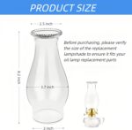 Oil Lamp Chimney Replacement – Clear Wave Glass Hurricane Shade for Kerosene Lam... - Image 5