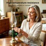 Oil Lamp Chimney Replacement – Clear Wave Glass Hurricane Shade for Kerosene Lam... - Image 6