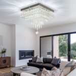 Finktonglan 13" Dimmable Crystal Ceiling Light with Remote & App, Modern Square ... - Image 8