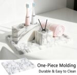 Real Luxurious Natural Marble Vanity Tray Genuine Marble Storage Tray for Home D... - Image 7